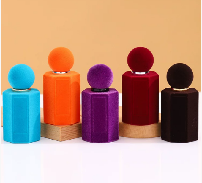 Perfume bottle flocking